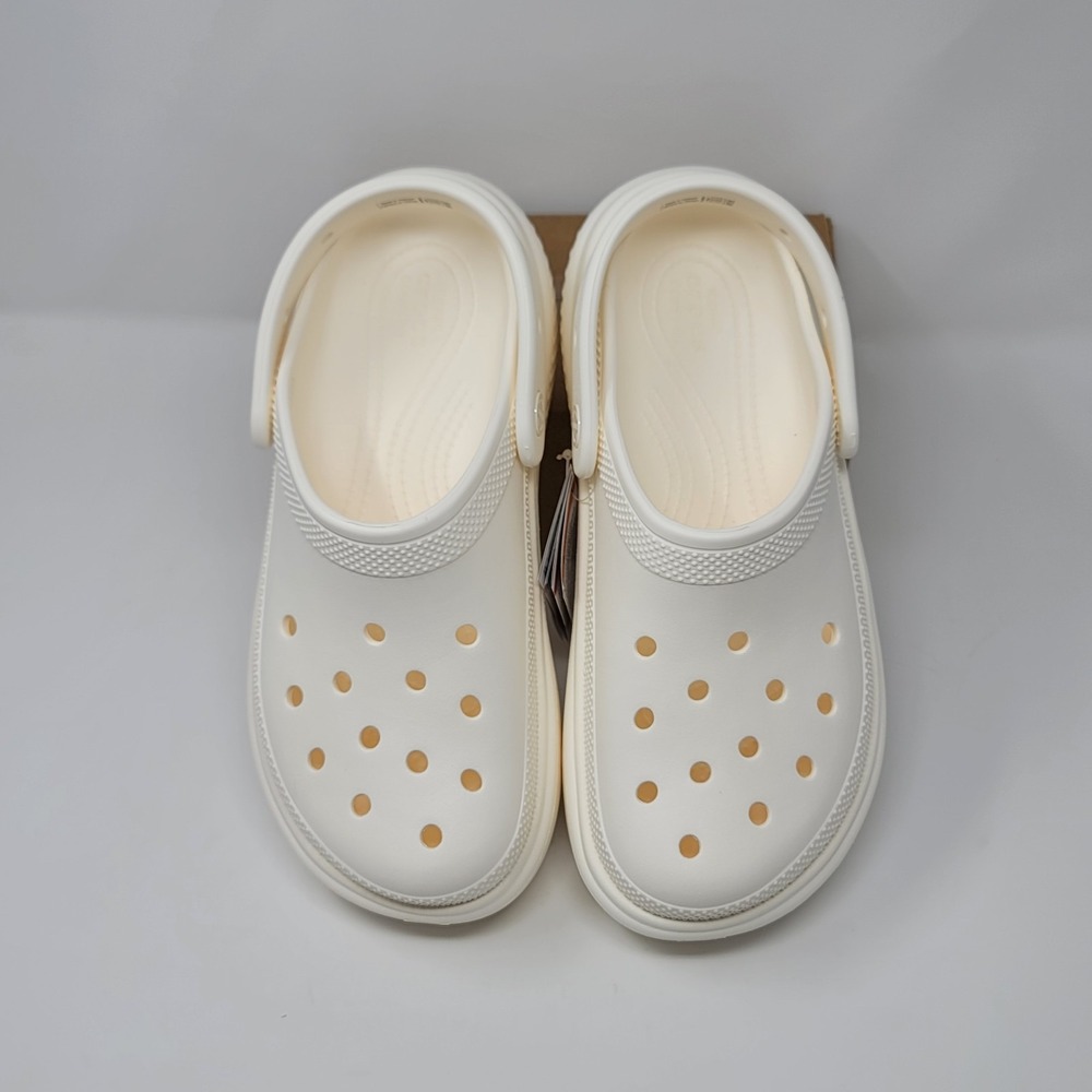 Crocs Stomp Clog-Chalky White Platform Slides Women's 9 Men's 7‎ 209347-0WV - Picture 2 of 6